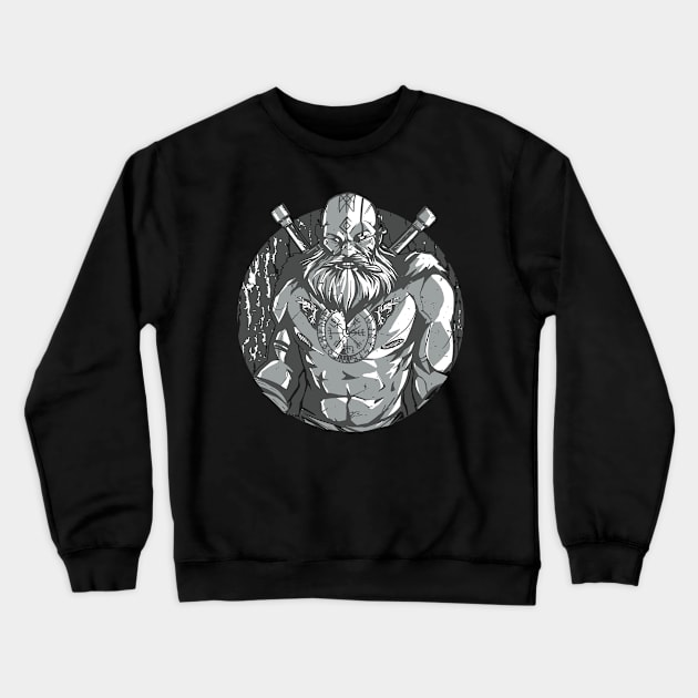 Viking Warrior Crewneck Sweatshirt by LAPublicTees